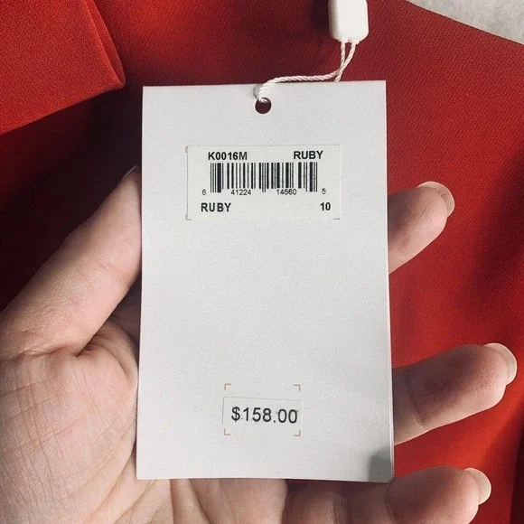 Gal Meets Glam Yvonne Dress Womens Size 10 Red One Shoulder NWT $158 - Picture 6 of 12